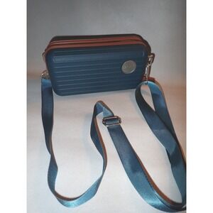 Joyway Small Crossbody Hard Shell Travel Case Cosmetic Bag Carry-On Purse blue